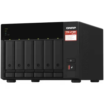 Network Attached Storage Qnap TS-673A-8G cu procesor AMD Ryzen™ V1500B Quad-core 2.2GHz, 6-Bay, 2 Sloturi PCIe M.2 2280, 8GB DDR4, 2 Porturi 2.5GbE
