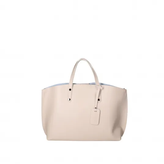 Gave Lux, Geanta de piele cu bareta si etui interior detasabil, Bej