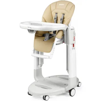 Scaun de masa 3in1 pentru bebelusi Peg Perego Tatamia Follow Me, 0-15 Kg, Paloma, Bej