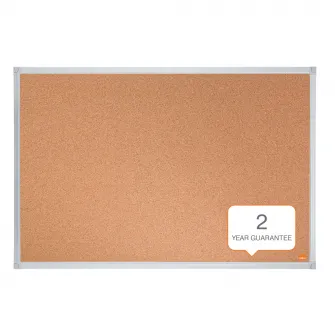 Panou NOBO Essentials, pluta, 90x60 cm, rama aluminiu, natur