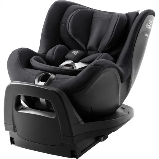 Scaun auto pentru copii Britax Romer Dualfix Pro i-Size, rotativ cu baza, 0 luni - 4 ani, Isofix, deep black