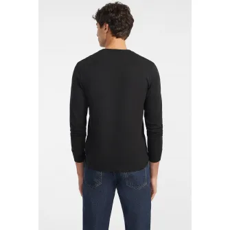 GUESS JEANS, Bluza slim fit cu logo, Negru, S