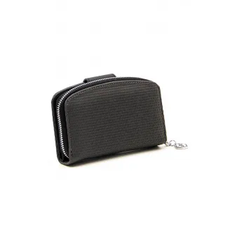 Silver&Polo, Portofel de piele ecologica, Gri antracit