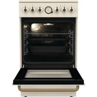 Aragaz cu baza ceramica, Gorenje, 70L, 4 arzatoare pe gaz, clasa energetica D, Bej