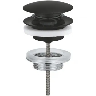 Ventil lavoar Grohe 1024642430, universal, push to open, mat, negru