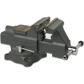 Menghina de banc Stanley Maxsteel 1-83-066, 100mm, forta de strangere 1400 kg ideala pentru aplicatii puternice, baza se fixeaza direct pe bancul de lucru pentru stabilitate adaugata, 7.9 kg