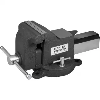 Menghina de banc Stanley Maxsteel 1-83-066, 100mm, forta de strangere 1400 kg ideala pentru aplicatii puternice, baza se fixeaza direct pe bancul de lucru pentru stabilitate adaugata, 7.9 kg