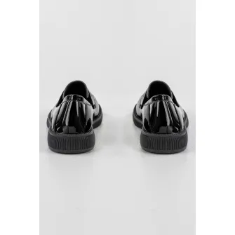 MUSK, Pantofi loafer de piele ecologica cu model uni, Negru, 40