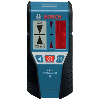 Receptor si telecomanda pentru nivela laser Bosch Professional LR 2, 5-50 m, IP54, В± 1/В± 3 mm precizie fina/grosiera, baterie 9 V (6LR61)