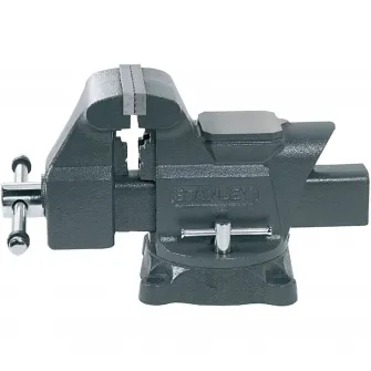 Menghina de banc Stanley Maxsteel 1-83-066, 100mm, forta de strangere 1400 kg ideala pentru aplicatii puternice, baza se fixeaza direct pe bancul de lucru pentru stabilitate adaugata, 7.9 kg