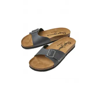 Pepe Jeans London, Papuci cu catarame, Gri inchis, 43