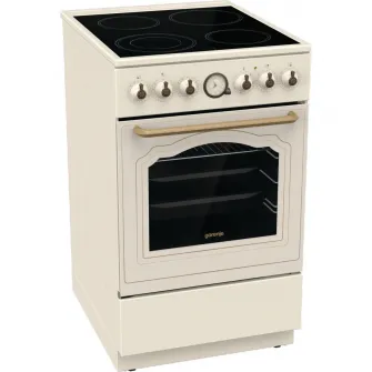 Aragaz cu baza ceramica, Gorenje, 70L, 4 arzatoare pe gaz, clasa energetica D, Bej