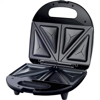 Sandwich-maker Sencor SSM 4300SS, 700 W, Capacitate 4 sandwich-uri, Control temperatura, Argintiu