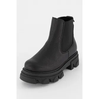 Steve Madden, Ghete din piele cu fermoar, Negru, 31 EU