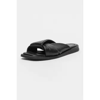 MUSK, Papuci de piele ecologica, Negru, 37