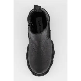 Steve Madden, Ghete din piele cu fermoar, Negru, 31 EU