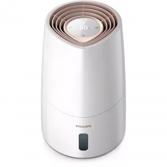 Umidificator, Philips, 45m2, 300ml/ora, rezervor de apa 3L, alb