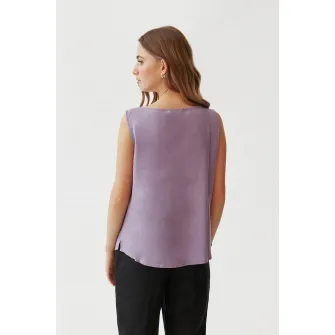 Tatuum, Bluza cu decolteu cache-coeur, Lila, 40