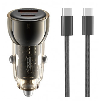 Incarcator auto XO CC60 with Type-c Cable Black