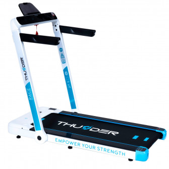 Banda de alergare electrica THUNDER RACE, Viteza maxima 14km/h, maxima suportata 130kg, White