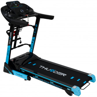 Banda de alergare electrica THUNDER REACT-DS, Viteza maxima 18km/h, maxima suportata 160kg, Black
