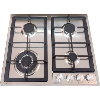 Plita incorporabila cu gaz Tornado Texture 6041 Inox