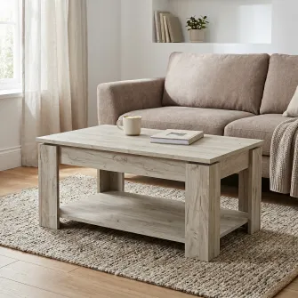 Masuta de cafea 4home Loft, 90x45x60 cm, Stejar Kraft Gri
