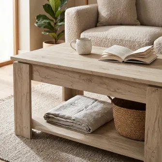 Masuta de cafea 4home Loft, 90x45x60 cm, Stejar Kraft Gri