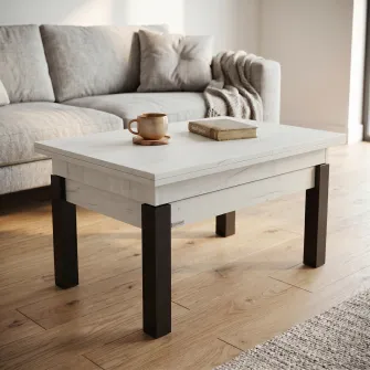 Masa transformabila 4home, Stejar Kraft Alb