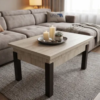 Masa transformabila 4home, Stejar Kraft Gri