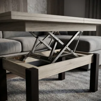 Masa transformabila 4home, Stejar Kraft Gri