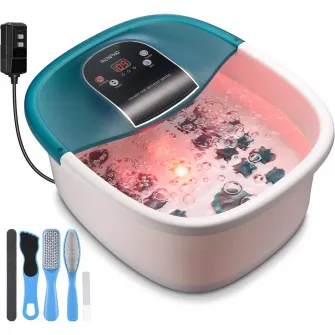 Aparat de hidromasaj picioare Renpho X002, Masaj Shiatsu, Masaj cu apa, 22 role, Caldura, Bule, vibratii, control temperatura, Set pedichiura
