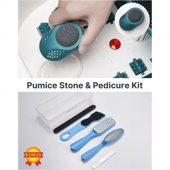 Aparat de hidromasaj picioare Renpho X002, Masaj Shiatsu, Masaj cu apa, 22 role, Caldura, Bule, vibratii, control temperatura, Set pedichiura