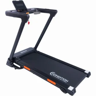 Banda alergare Kondition 7510, motor brushless 2CP, viteza 1-13.5km/h, suprafata alergare 121.5 X 45 cm, 12 programe, inclinare manuala max. 5%, App Fitshow/Kinomap/Zwift, pliabila, greutate maxima utilizator 110 kg