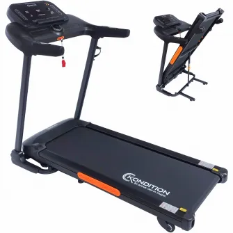 Banda alergare Kondition 7600S, motor 2CP, viteza 1-14km/h, suprafata alergare 120 X 46 cm, 24 programe, inclinare electrica max. 15%, App Fitshow/Kinomap/Zwift, pliabila, greutate maxima utilizator 120 kg