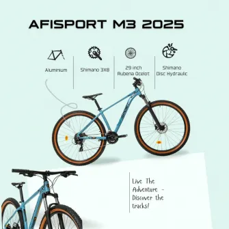 Bicicleta Mtb Afisport M3 2025 - 29 inch, S, Albastru