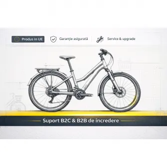 Bicicleta Oras Pegas Hoinar 28 Inch M Turcoaz, Cadru Aluminiu, Shimano 1x9 Viteze, Frane Hidraulice Disc