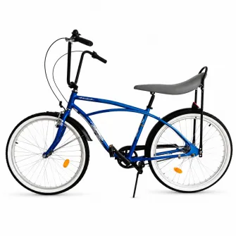 Bicicleta Oras Pegas Strada 1 26 Inch M Albastru, Cadru Otel, 1 Viteza, Frane V-Brake, Design Retro Urban