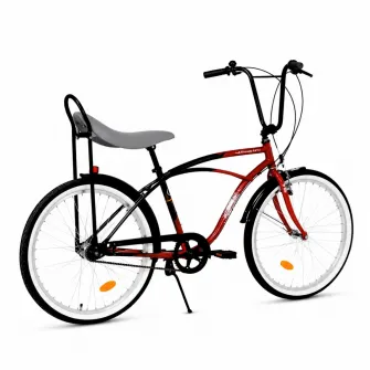 Bicicleta Oras Pegas Strada 1 26 Inch M Maro/Gri, Cadru Aluminiu, 1 Viteza, Frane V-Brake, Design Retro Urban