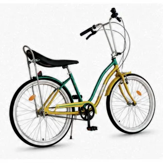 Bicicleta Oras Pegas Strada 2 26 Inch M Auriu/Verde, Cadru Aluminiu, Shimano Nexus 3 Viteze, Frane V-Brake