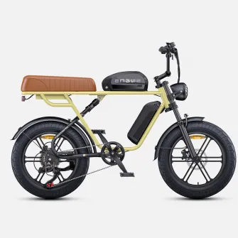 Bicicleta electrica Engwe M1, 2 baterii 48V 15,6Ah + 13Ah, 20'', 170 km autonomie, galben