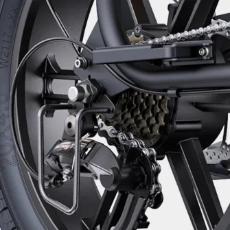 Bicicleta electrica Engwe M1, 2 baterii 48V 15,6Ah + 13Ah, 20'', 170 km autonomie, galben