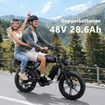 Bicicleta electrica Engwe M1, 20'', 250W, 2 baterii 48V, 13Ah si 15,6Ah, 169.8x72x113.5cm, negru