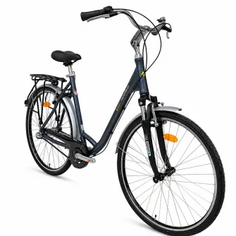 Bicicleta oras Kieler 1252 28 inch Cadru aluminiu 7 viteze Frane V-Brake Marime L Culoare gri