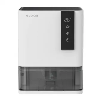 Dezumidificator Evoair HIDRY, 700ml/24h, Senzor de Umiditate/Temperatura, Lumina ambientala in 7 culori, Rezervor 1l, 2 viteze, Functie Auto Dezghetare, Alb