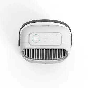 Dezumidificator Evoair, NovaDry 16 Smart, 16l/24h, Senzor de Umiditate, Functie Ionizare, Uscare Rufe, Rezervor 2.5l, Lampa UVC, Alb, Curea Neagra