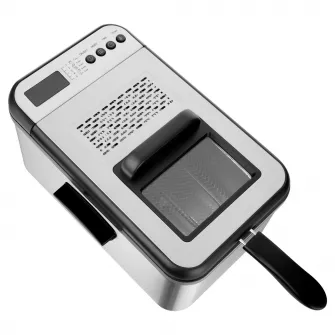 Friteuza, Sencor, Inox, 2200W, Capacitate 3.2L, Reglabila la 110-190 grade, Argintiu