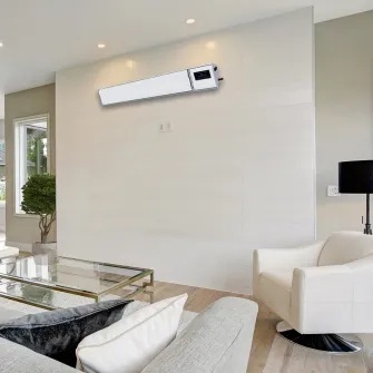 Incalzitor electric cu termostat, aplicatie mobila, 1800W si 900W, ElectricSun, alb, 120x15x6cm