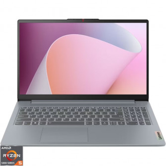 Laptop LENOVO IdeaPad Slim 3 15ABR8, AMD Ryzen 5 5625U pana la 4.3GHz, 15.6" Full HD, 8GB, 512GB, AMD Radeon Graphics, no OS, Arctic Grey