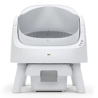 Litiera Automata iHunt AutoScooper 11 pentru pisici, Senzori Infrarosu, Curatare Automata, Safe Control, White